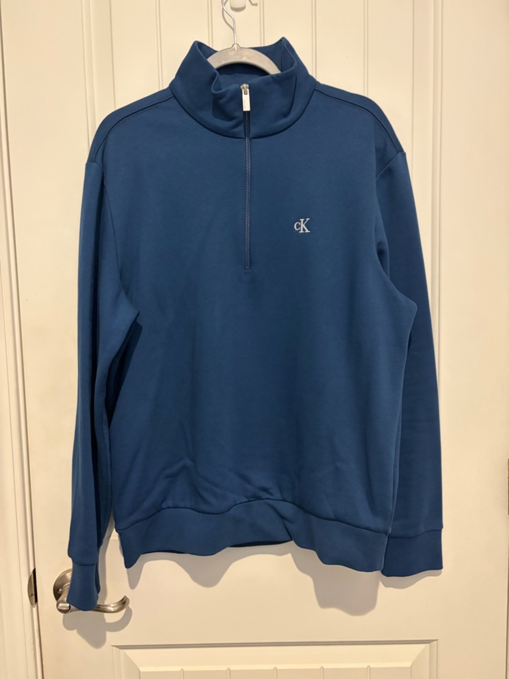 Calvin Klein Men’s Blue Half-Zip Pullover Sweater